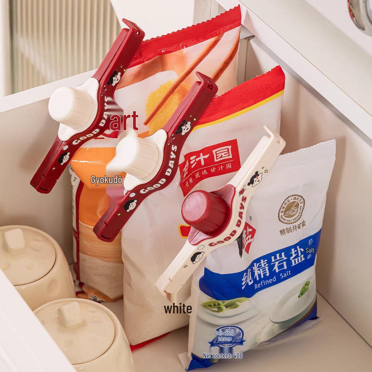 Moisture-Proof Snack & Food Sealing Clips for Kitchen Red Sealing Clip (OPP Bag)
