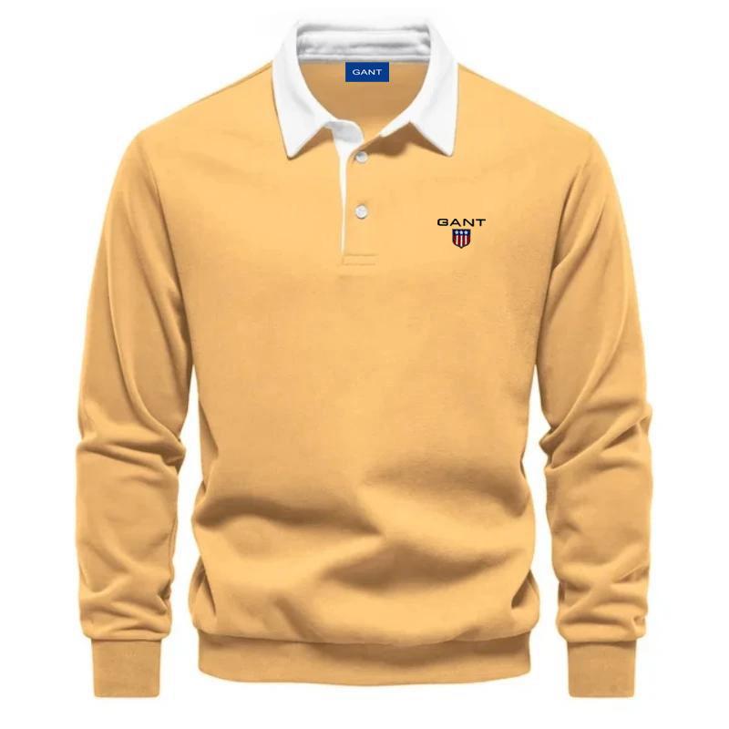 

Gant Чоловіча сорочка поло з чистої бавовни з вишивкою на осінь і зиму, новий модний і повсякденний багатофункціональний топ L