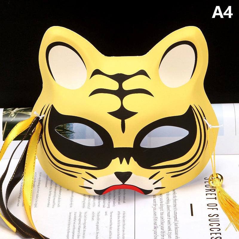 1ks Anime Fox Masky Half Face Cat Mask Masquerade Festival Party Cosplay Rekvizity