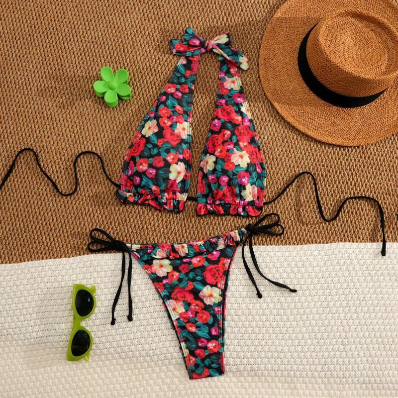 Swimsuit Women's Backless Lace Than Sexy Kini Split Triangle Bikini Babes