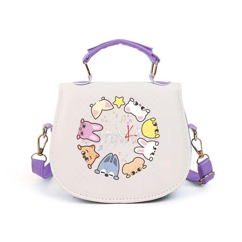 

Kids Girls Straykids Felix Printed Student Lightweight Crossbody Bag Casual PU Shoulder Bags 14.5*17cm