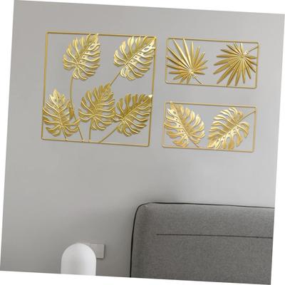 Wanddeko Ginkgoblatt Palme Indoor-Wanddeko Metall Palmblätter Kunst Blatt Wanddeko für Wohnzimmer Büro Öffentlicher Ort Einzigartige Heimdeko Geschenk