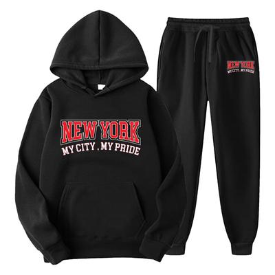 2023 New Men's Casual Hoodie Sports Set with Plush and Thickened Hoodie Set, Fashionable Fleece Men's Hoodie