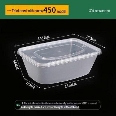 ZISIZ Disposable Transparent Square Takeaway Containers