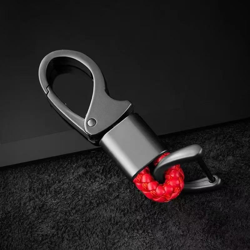 Llavero Creativo de Cuerda Trenzada y Metal para Coche, Colgante de Anilla Duradera para Hombres, Accesorio Personalizado para Llavero de Coche