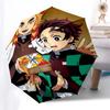 1pc Demon Slayer Tanjiro & Zenitsu Outdoor Umbrella - Automatic Opening/Closing, Portable 3-Fold Design, 8-Rib Iron Frame - Perfect Gift for Fans, Tra