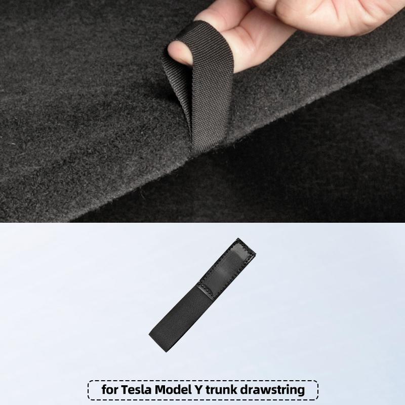 For Tesla Model Y Juniper 2021-2026 Rear Trunk Lid Rope Trunk Cover Auxiliary Handle Modification Accessories