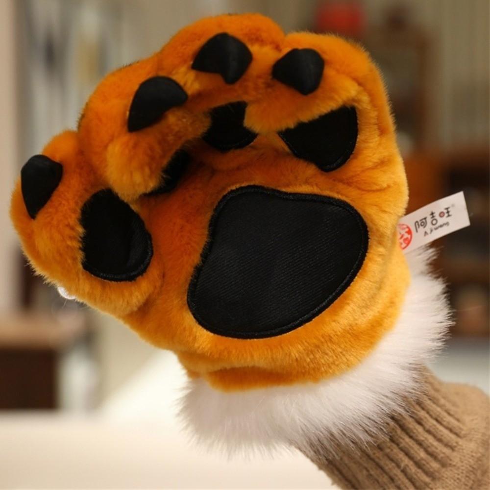 Stuffed Toys Animal Paw Plush Gloves Furry Texture Bear Paw Plush Gloves Anime Convention