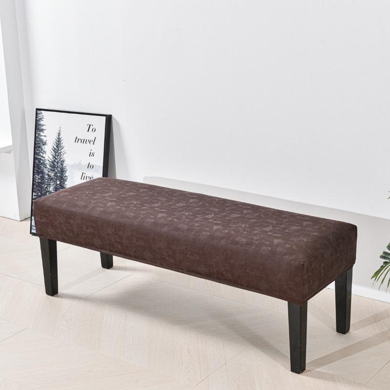 Coprisedia da Pianoforte Jacquard Impermeabile Copribanchi da Pranzo Jacquard Elasticizzato Coprisedile Rettangolare Monocolore per Sgabello