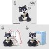 Curious Gray Wolf Plush Toy Soft Animal Cosy Stuffed Doll For Kids Gift