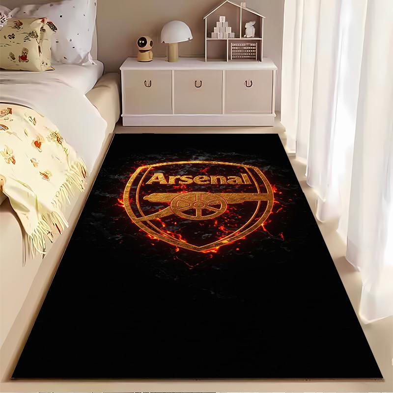 Tappeto con Logo Arsenal Football Club con Design Infuocato per Soggiorno Adatto per l'uso come antiscivolo per soggiorno camera da letto divani