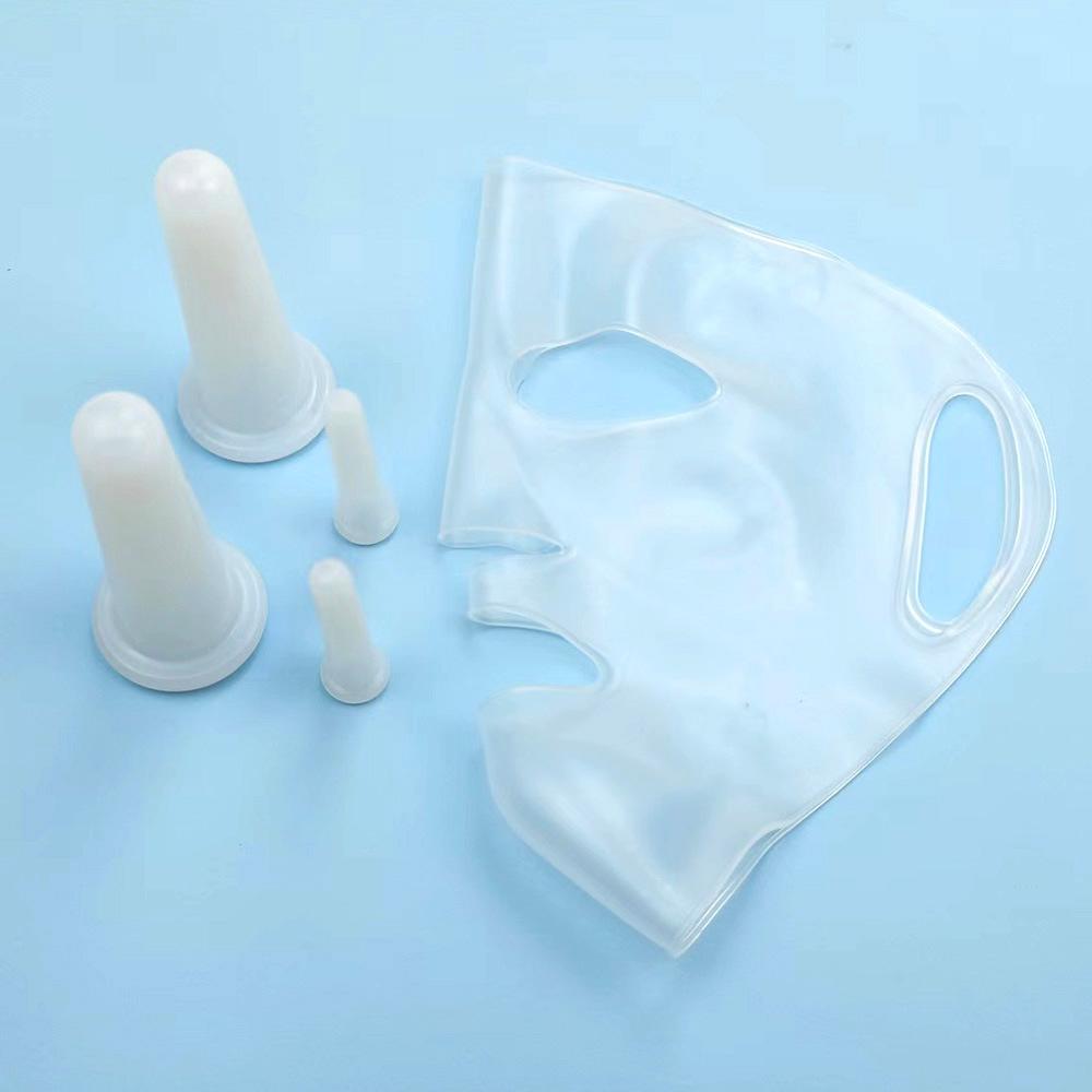 Силиконовая вакуумная банка и набор держателей для силиконовых масок для лица присоски массаж массаж лица массаж тела лицо шея массаж массажер для лица