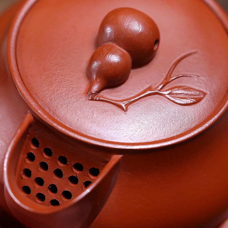 250ml Yixing Purple Clay Teapots Creative Handmade Gourd Shape Tea Pot Beauty Tea Infuser Kettle Chinese Tradition Zisha Teaware
