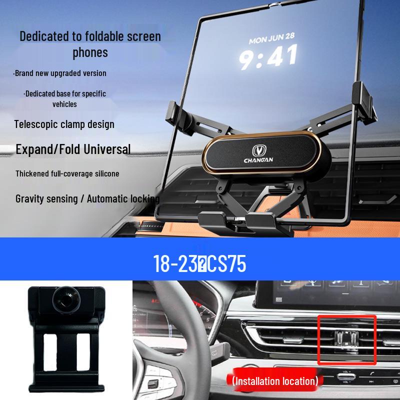 Foldable Mobile Phone Holder for Changan Eado/Deep Blue/Ounuo/CS55/Benben/CS75/Coser/Oshan Vehicles