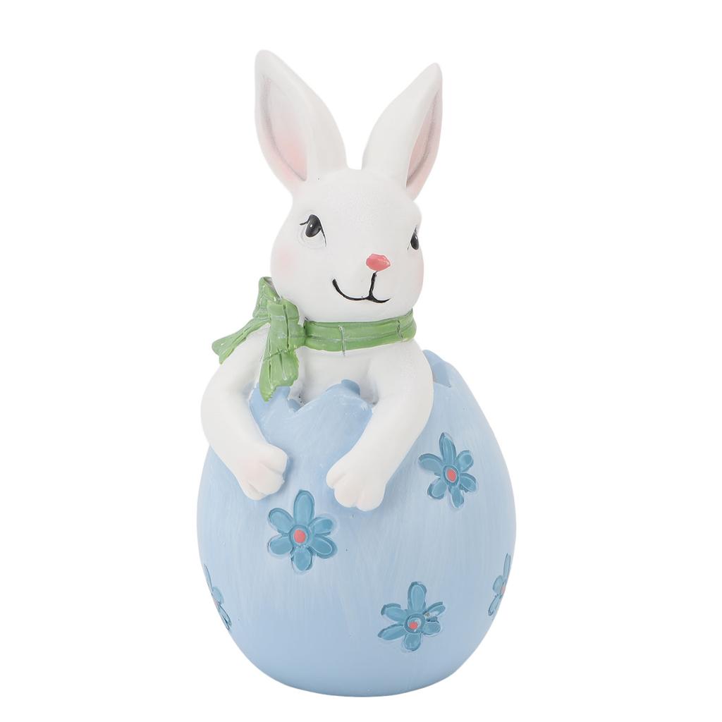 Easter Bunny Egg Decoration Resin Spring Easter Rabbit Decor Figurine Tabletop Decoration for Party