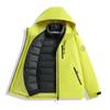 Men's and Women's Custom Outdoor Two-Piece Jacket Set: Three-in-One Shell with 90% Duck Down Lining and Print Logo.