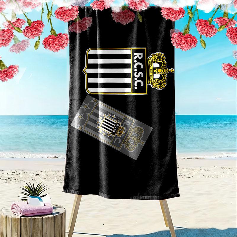Sporting Charleroi Print Beach Towel, Large Soft Quick Dry Towel for Beach Camping Swimming