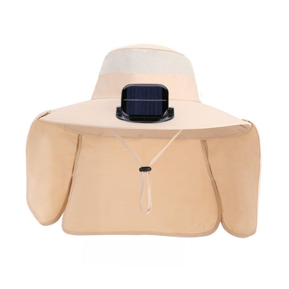Waterproof Solar Fan Hat UPF50+ Fishing Hat Gift Wide Brim Hat Hiking