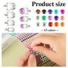 900Pcs Round Face Glitter Gem Stickers Self-Adhesive Crystal Rhinestones Stickers  Festival