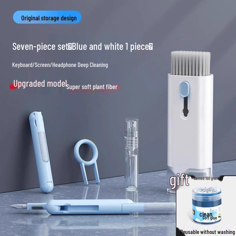 Set di Spazzole Multifunzione Sette-in-Uno per la Pulizia della Tastiera