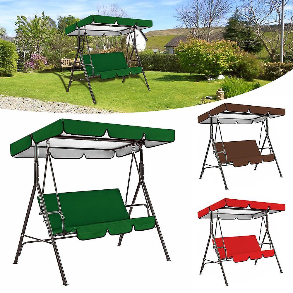 2 Piece Patios Swing Canopys Replacement Set Dustproof Sunshade Awning Cover for Balcony Seats Furniture
