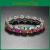 Waterdrum Geometric Unique Bangle With Rhinestones For Trendy Accessories Female