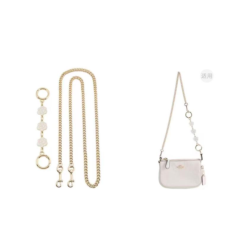 

COACH bag shoulder strap Transformation sauce Transformation sauce is suitable White camellia extension chain + straight gold long chain 90cm золотий