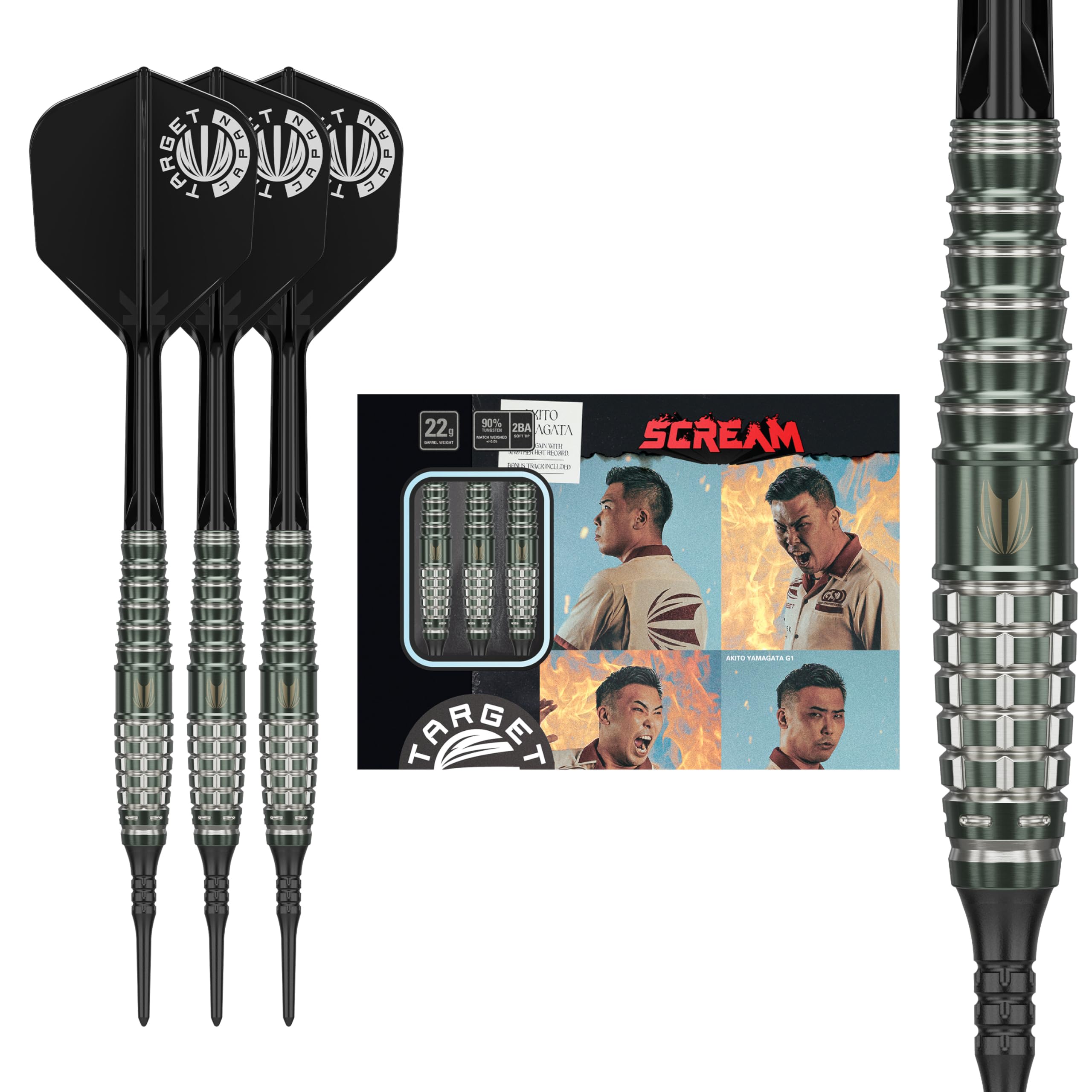 

TARGET PRIME SERIES SCREAM 19G SOFT TIP Soft Tip 90% (Scream Darts)