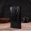 Unusual Women's Wallet Made of Genuine Textured Leather CANPELLINI 21834 Black