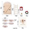 Fairy Garden Door Christmas Miniature Home Decor Small Garden Ornament Doll House Kit For Playroom Living Room Classroom Table
