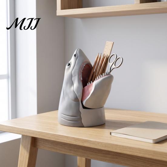 Animal Decorative Container Shark Snack Bowl Desk Organizer, Head Jewelry Candy Storage Box, Desktop for Home Office