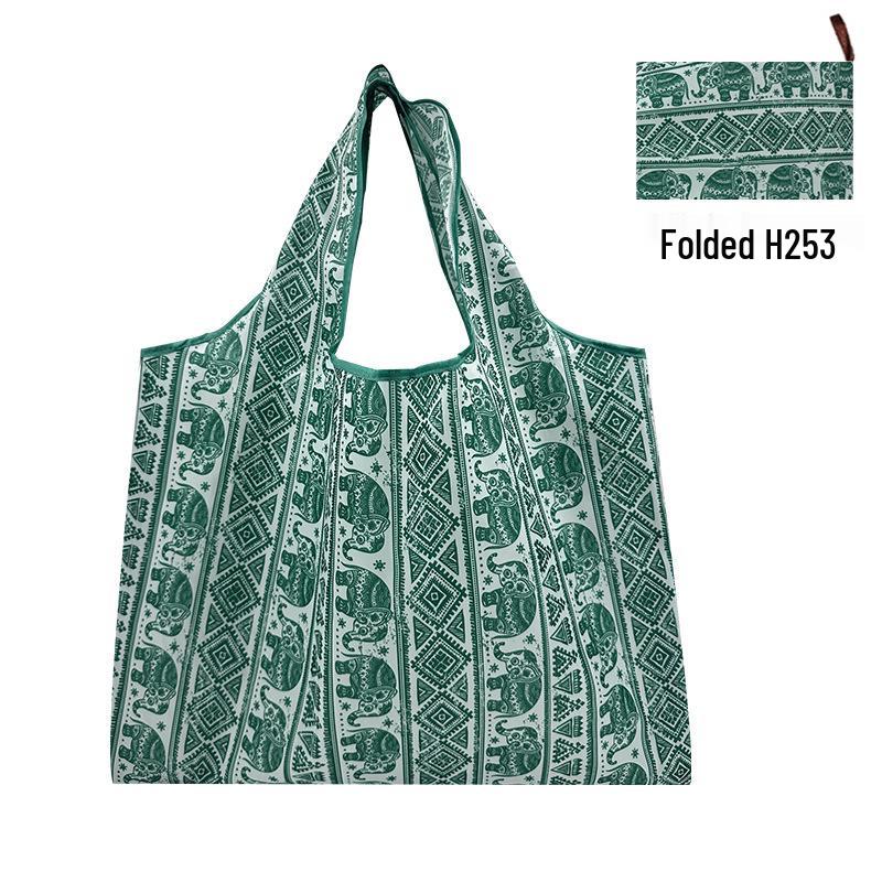 New Arrival: Eco-Friendly Foldable Oxford Cloth Tote - Large Capacity, Creative Portable Shopping Bag with Print Design.
