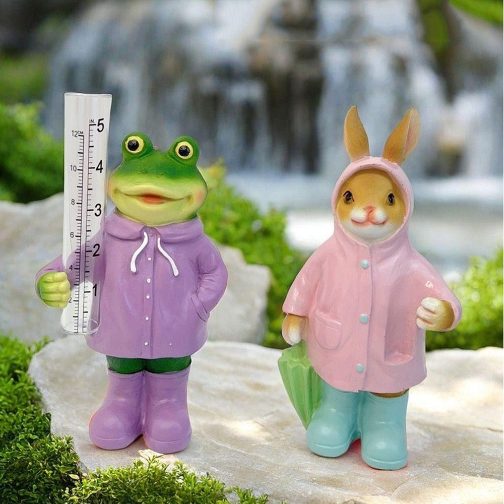 

Водонепроницаемый смоляной дождемер для животных пластиковая трубка кролик уличные украшения подарок Frog