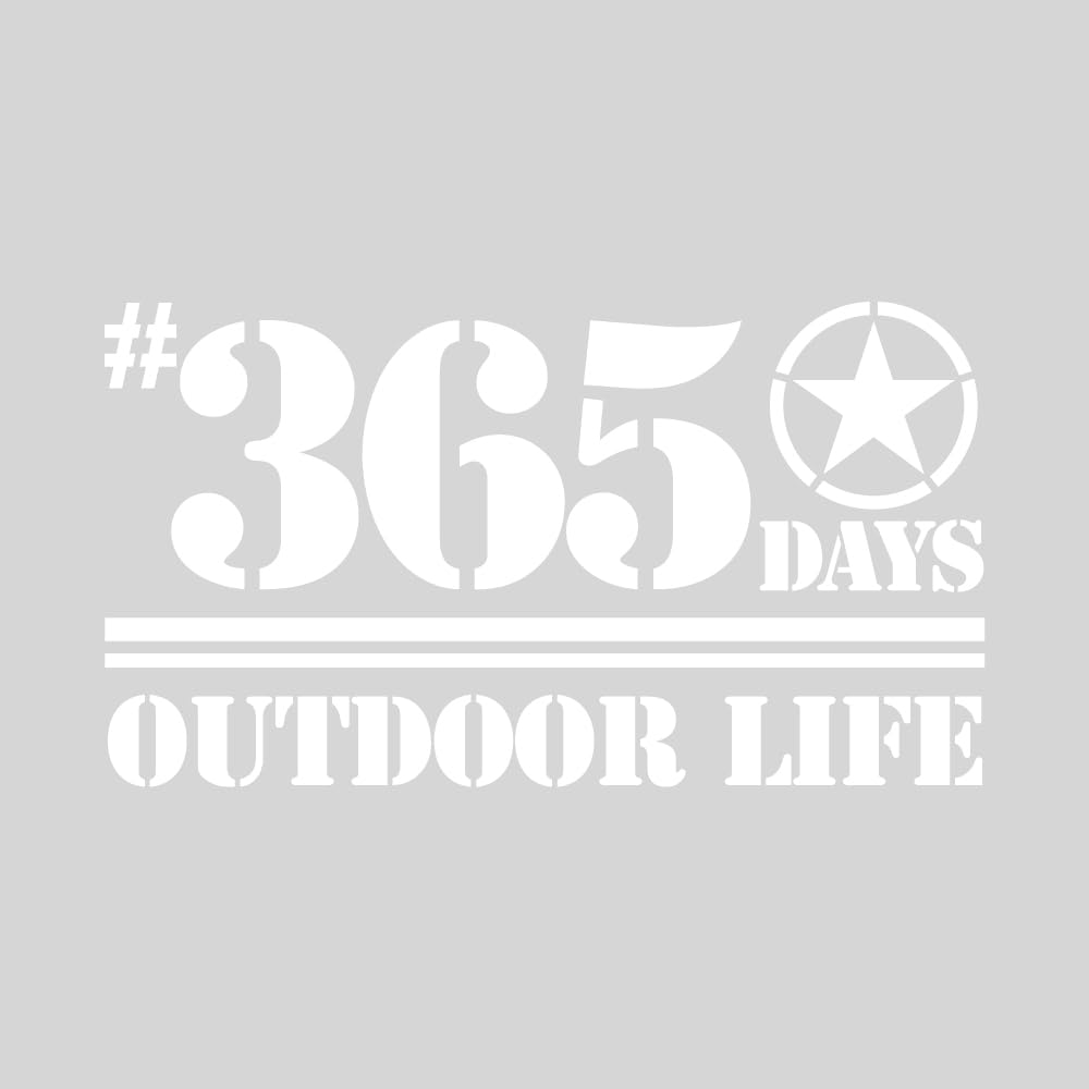 

[МАГАЗИН KAIMIRU] Наружная наклейка 365 дней Hiace Jimny Мини-автомобиль Фургон Универсальная наклейка для автомобиля Кемпинг (k_034 365_3 Белый) белый