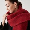 Autumn and winter wool hippocampus hair scarf women's versatile high-end sense thickened warm scarf solid color scarf shawl