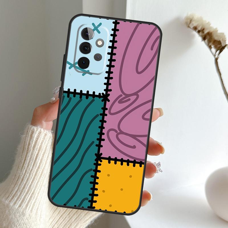Patchwork Style Case For Samsung Galaxy A55 A15 A35 A56 A06 A16 A26 A36 A32 A52 A13 A33 A53 A14 A34 A54 A17