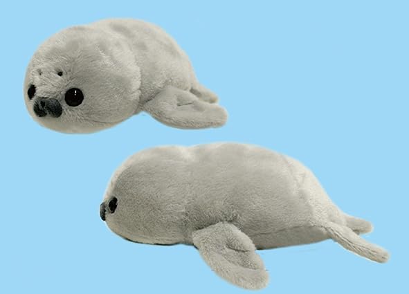 Amuse Fluffy Baby Seal Plush Total Length 703425 Tsumire-chan Toy, 24cm,