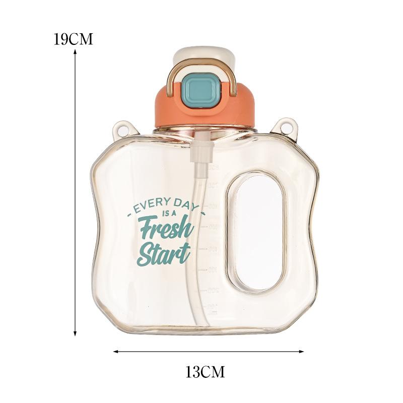 Ton Barrels Water Cup High Temperature Resistant Summer Student Lightweight Active Bottle Good-looking Ton Cup Outdoor Use Lightweight Cup