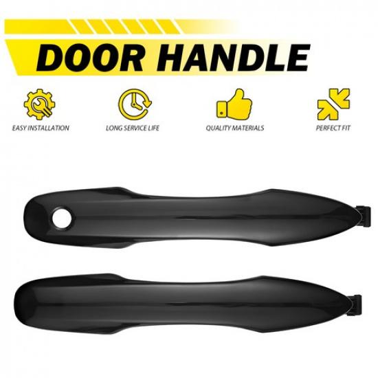 2PCS Exterior Door Handle Front Left & Right Black For 2018- Toyota EAX EXV