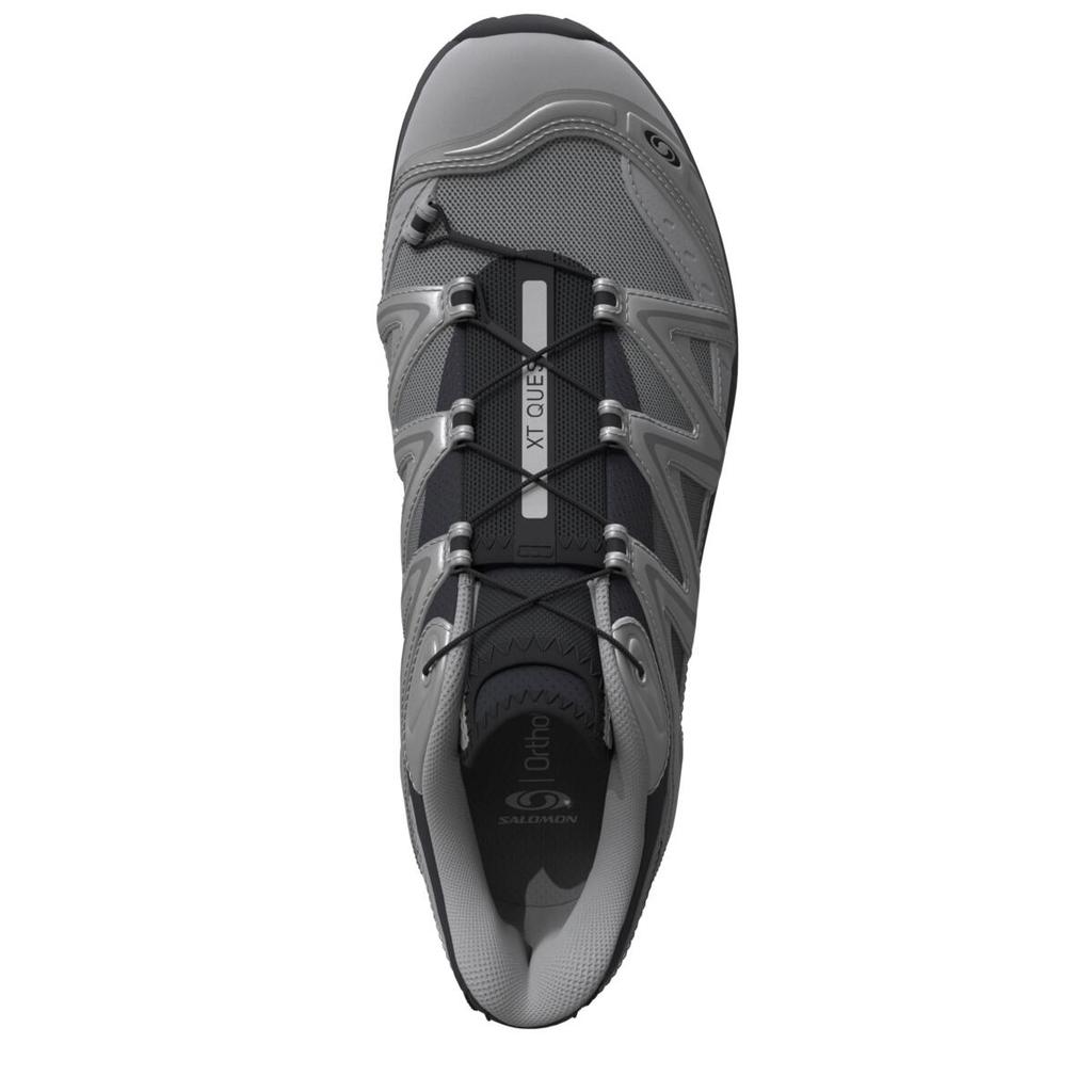 SALOMON XT Quest Cushioning, Wear Resistant Low Top Trail Running Shoes Unisex Black Silver Sneakers 478852