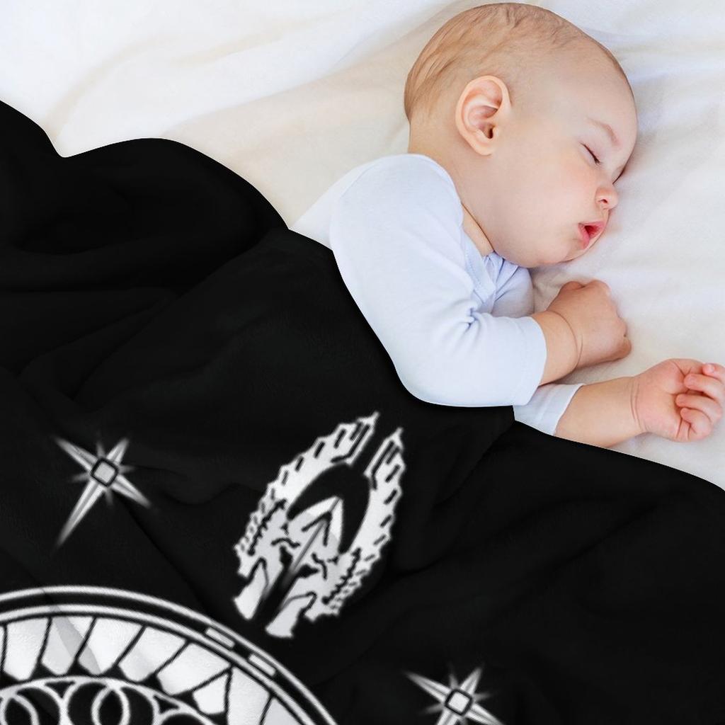 Sigil of the United Kingdom of Arnor and Gondor (Gondorian black variant) Throw Blanket Shaggy Blankets