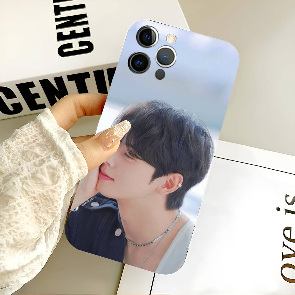 Korean Actor Cha E-Eun Woo Phone Case Silicone Soft For IPhone 17 Air 16 15 14 13 12 11 Plus Pro Max Plus