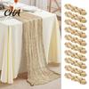Kitchen Dining Table Accessory Rustic Cheesecloth Runner, Wedding Sheer Runner Boho for Bridal Shower Baby Centerpiece