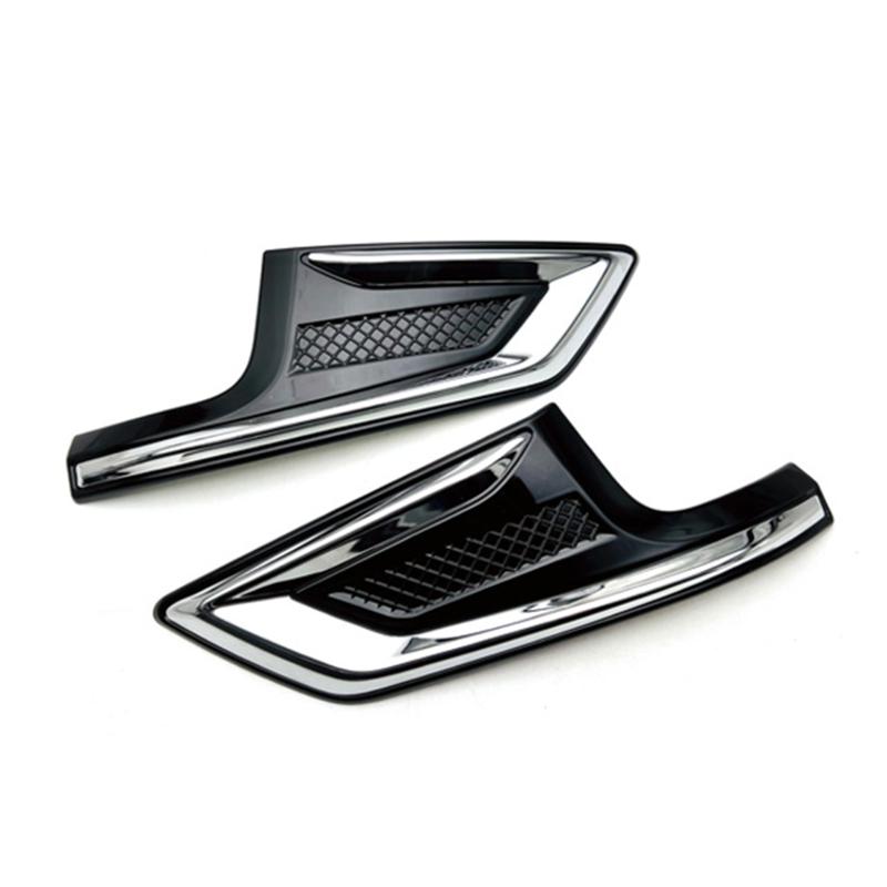 2PCS Front Bumper Fog Light Cover Air Inlet Decoration Frame Trim Accessories Replacement Parts For Nissan SERENA C28