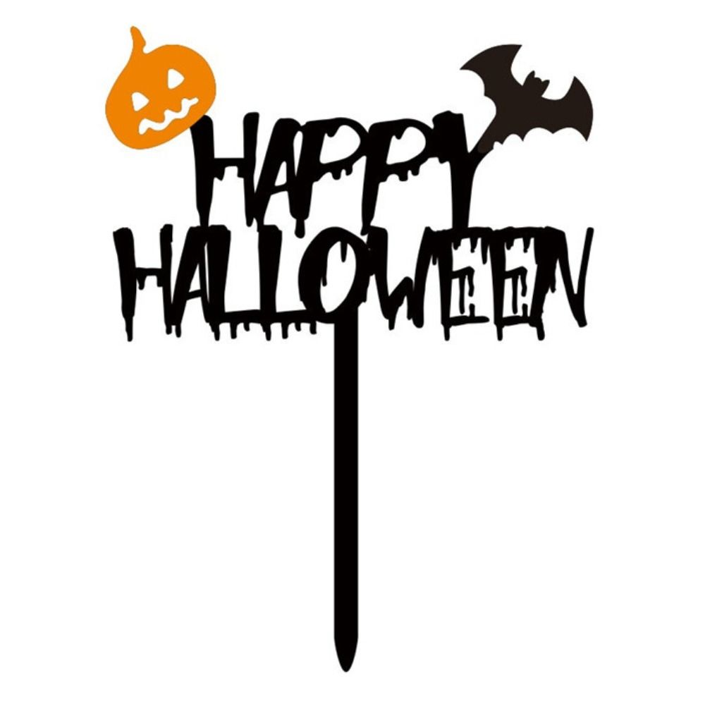 10pcs Multifunction Halloween Cupcake Toppers Reusable Halloween Cake Plug-in  Decoration