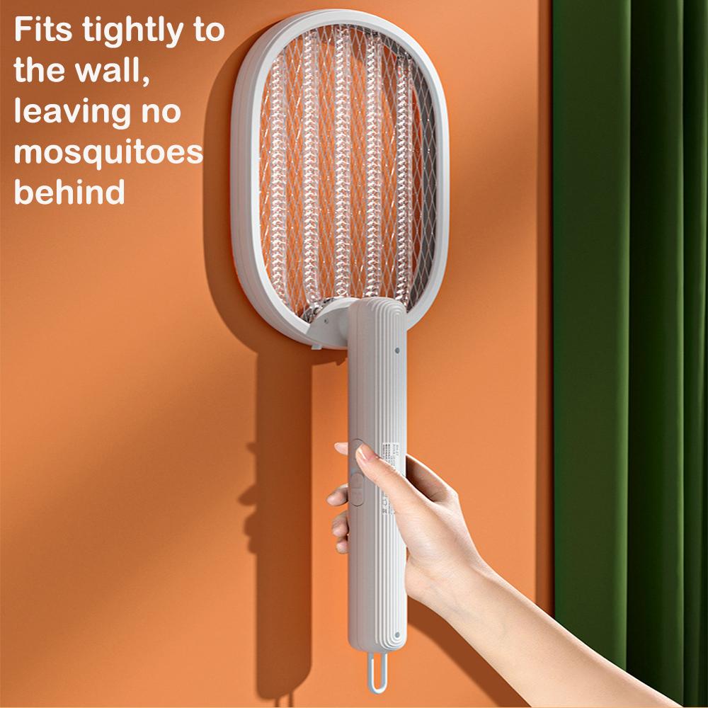 3000V Foldable Electric Mosquito Killer USB Rechargeable Fly Trap Mosquito Swatter Racket Insect Killer With UV Light Bug Zapper