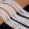 Natural Pearl Beads Natural Oval Freshwater Cultured White Pearl Loose Beads Quality Level AAA for Jewelry Making Charms Necklace As Gift 5-6 Mm 14.2
