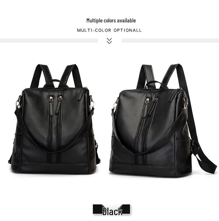 Korean Style Women's Backpack 2024: Trendy, Large Capacity, Soft Leather for Casual Outings & Travel