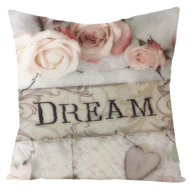 Новая влагоотталкивающая льняная наволочка Американская роза Наволочка для уличной подушки Премиальное качество Долговечность Полезная Практичная 4545cm 1190₽