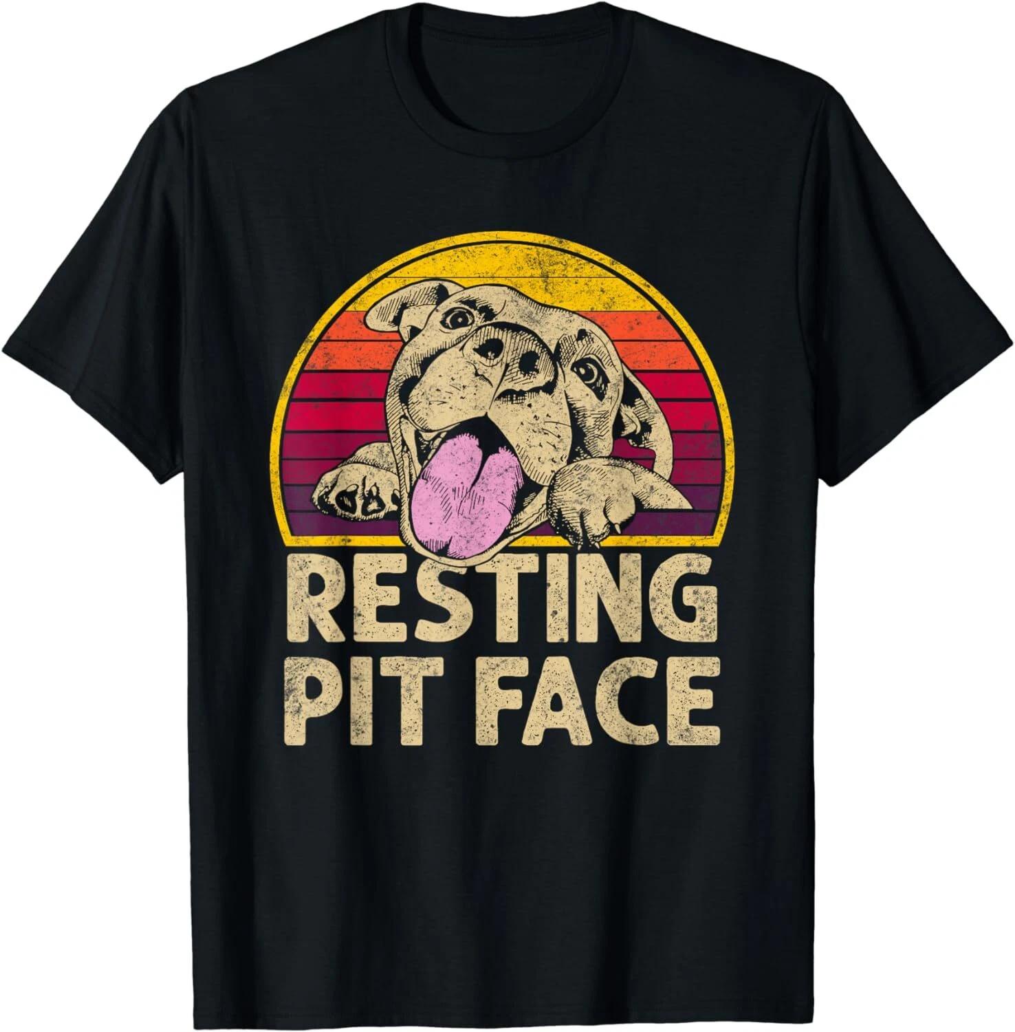 Dog Pitbull Resting Pit Face Funny gift For Pitbull Lovers T shirt 3XL